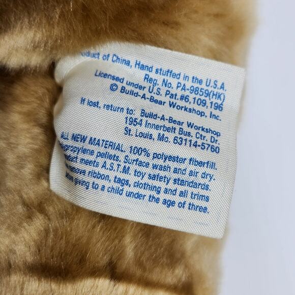 Build A Bear Workshop Light Brown Teddy Bear Plush Stuffed Animal Doll - Picture 10 of 12